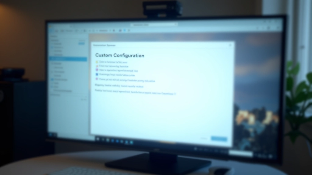 Janela de instalação de software mostrando opções de configuração personalizadas